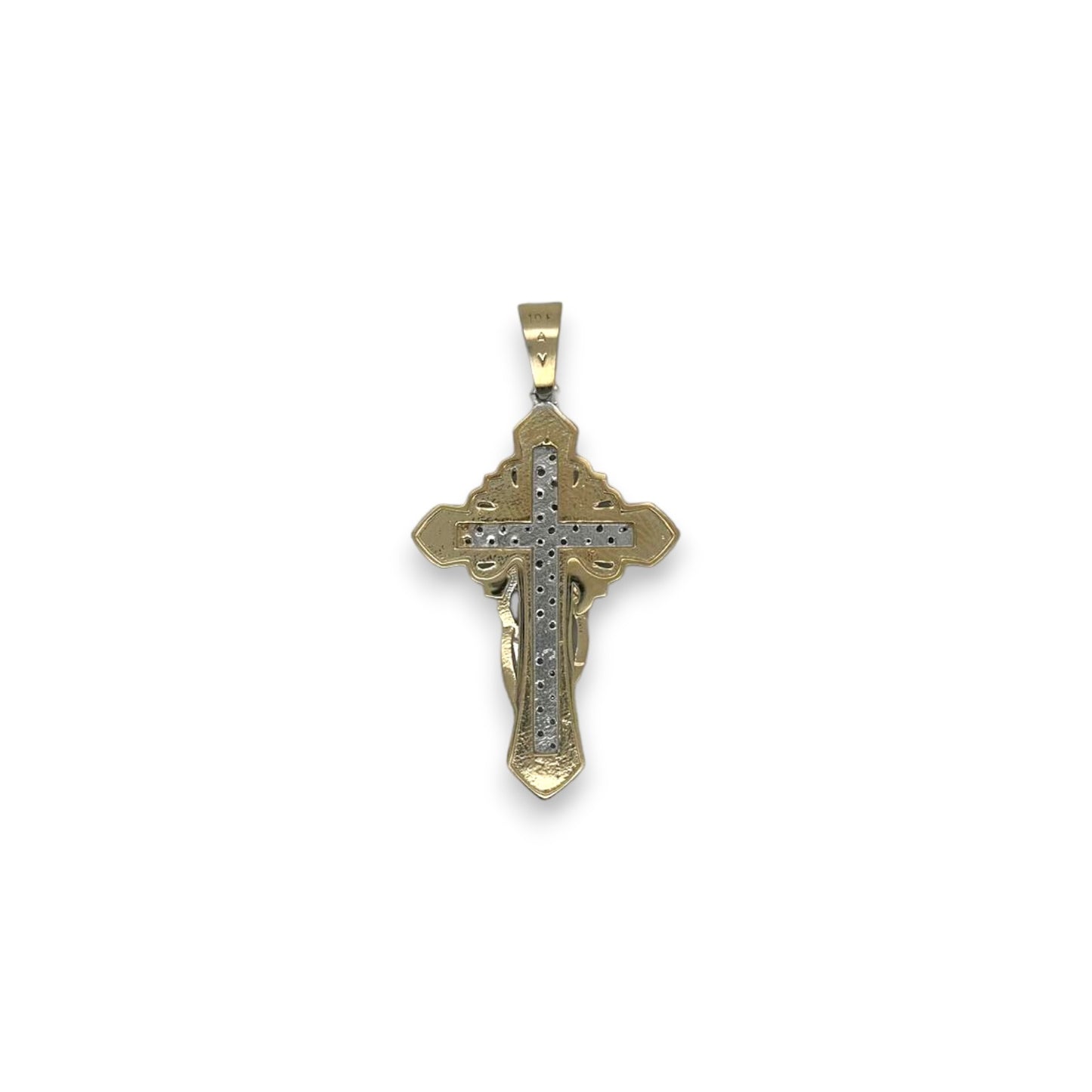 Cross Pendant - 10K Two Tone