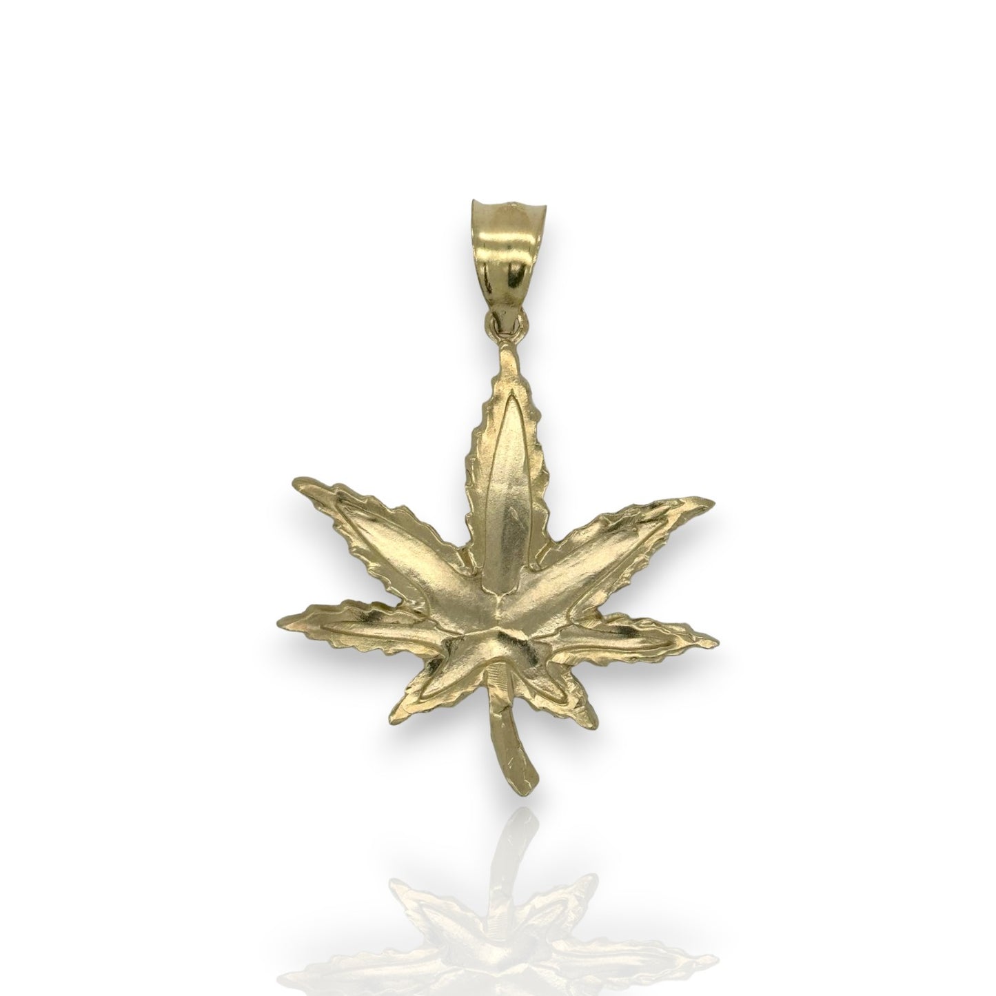 Marijuana "Weed" Pendant - 10k Yellow Gold