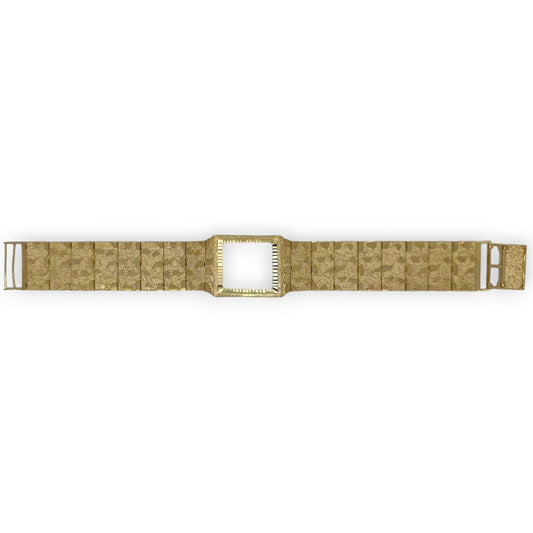 Nugget Square Watch Frame - 10K Yellow Gold