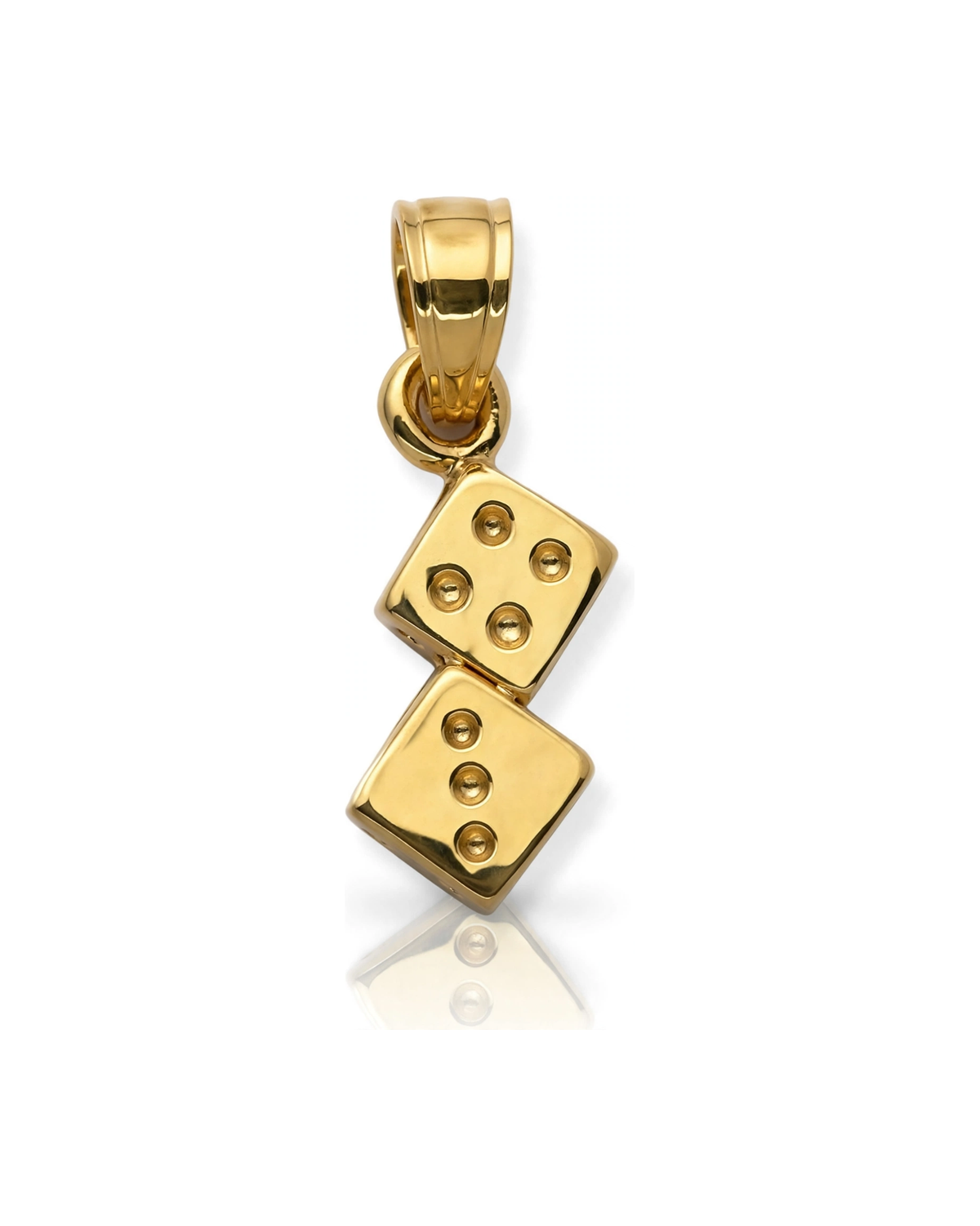 Dice Pendant Pair Mini - 10K Yellow Gold