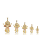 Divino Nino Pendant Tri-Tone with CZ Sash - 10K Gold