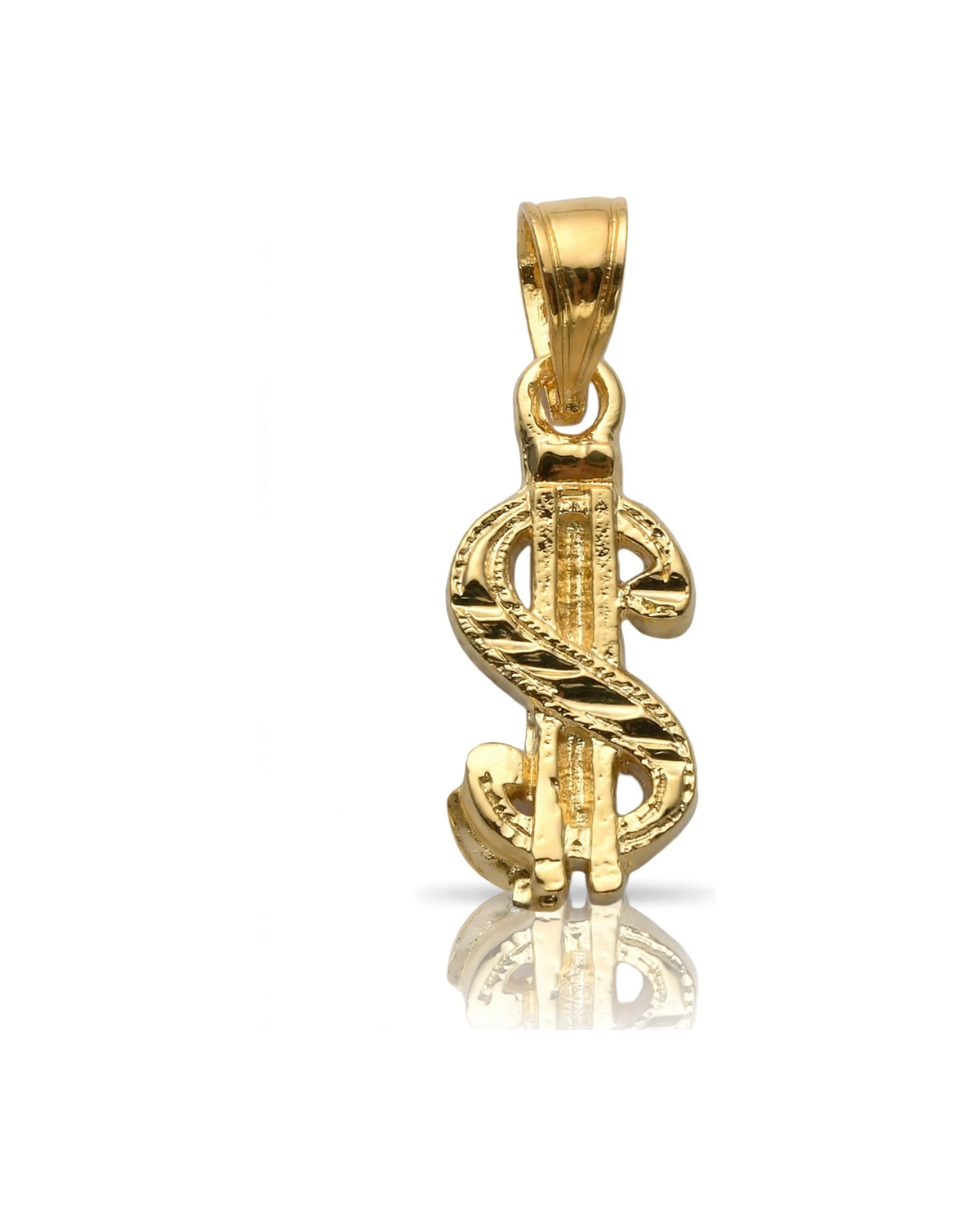 Dollar Sign Pendant Mini - 10K Yellow Gold