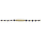 Evil Eye Custom Name Dark Blue Bracelet - 14K Yellow Gold