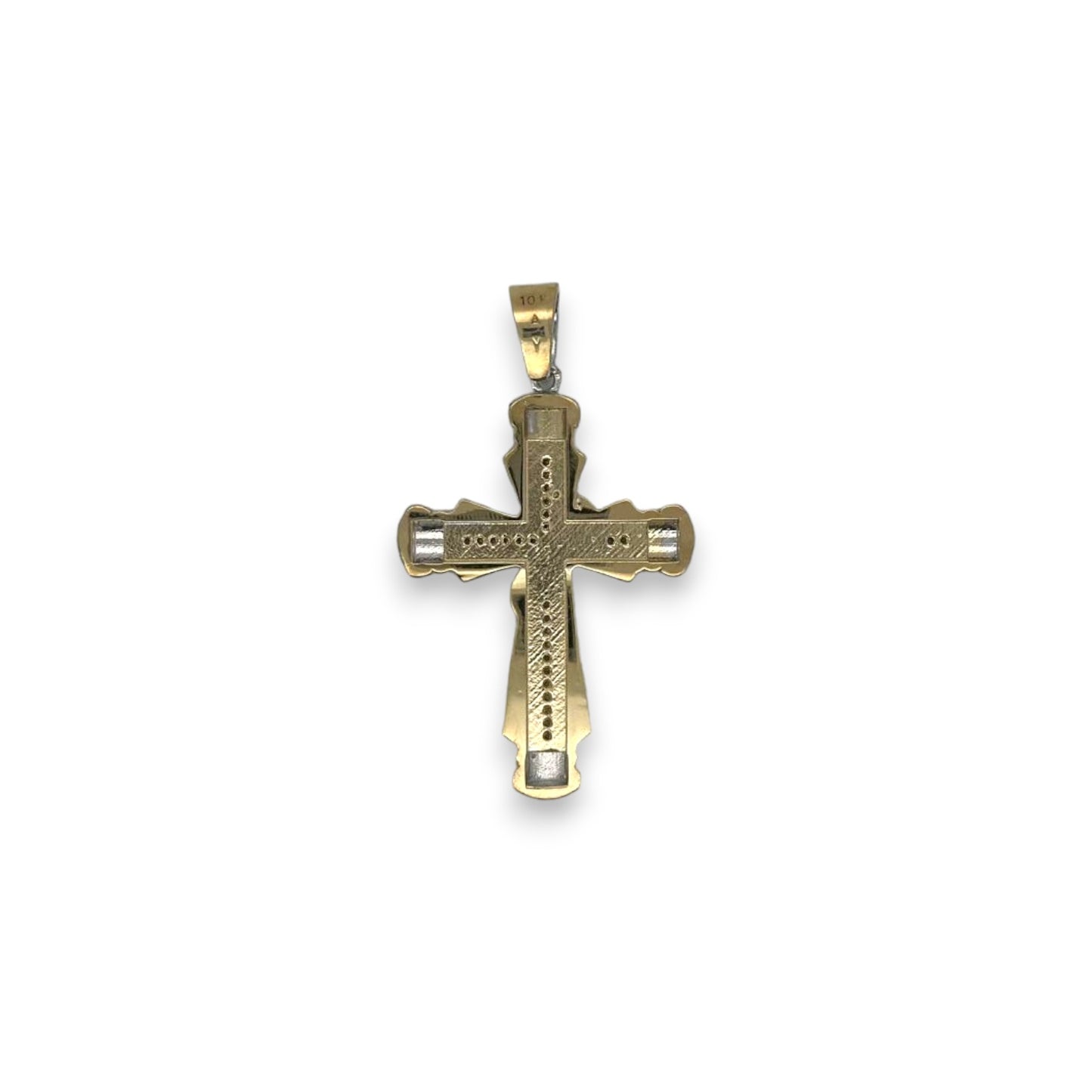 Cross Pendant - 10K Two Tone