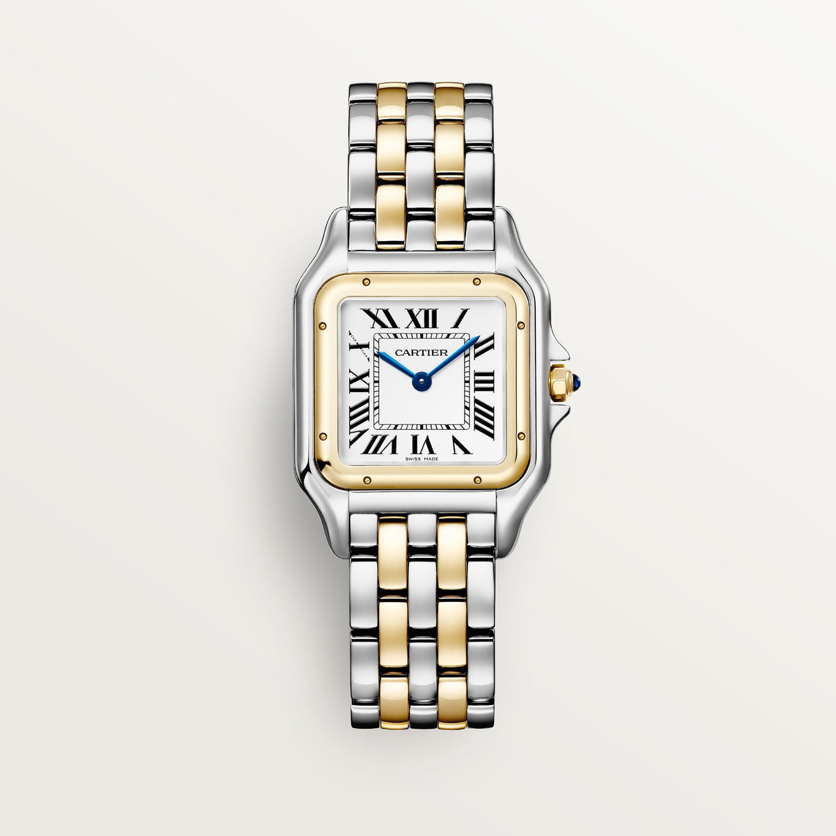 Cartier Panthère de Cartier W2PN0019 - Medium model Yellow gold and steel, Silvered Dial, Yellow gold and steel bracelet