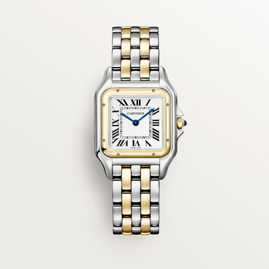 Cartier Panthère de Cartier W2PN0019 - Medium model Yellow gold and steel, Silvered Dial, Yellow gold and steel bracelet