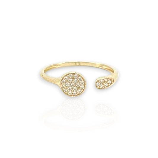 Infinity Ring CZ - 10K Yellow Gold