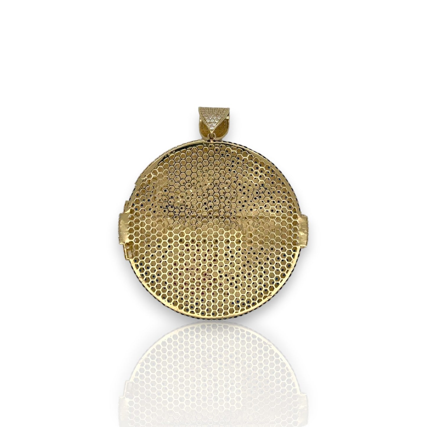 Globe "The World Is Yours" Cz Pendant - 14K Yellow Gold