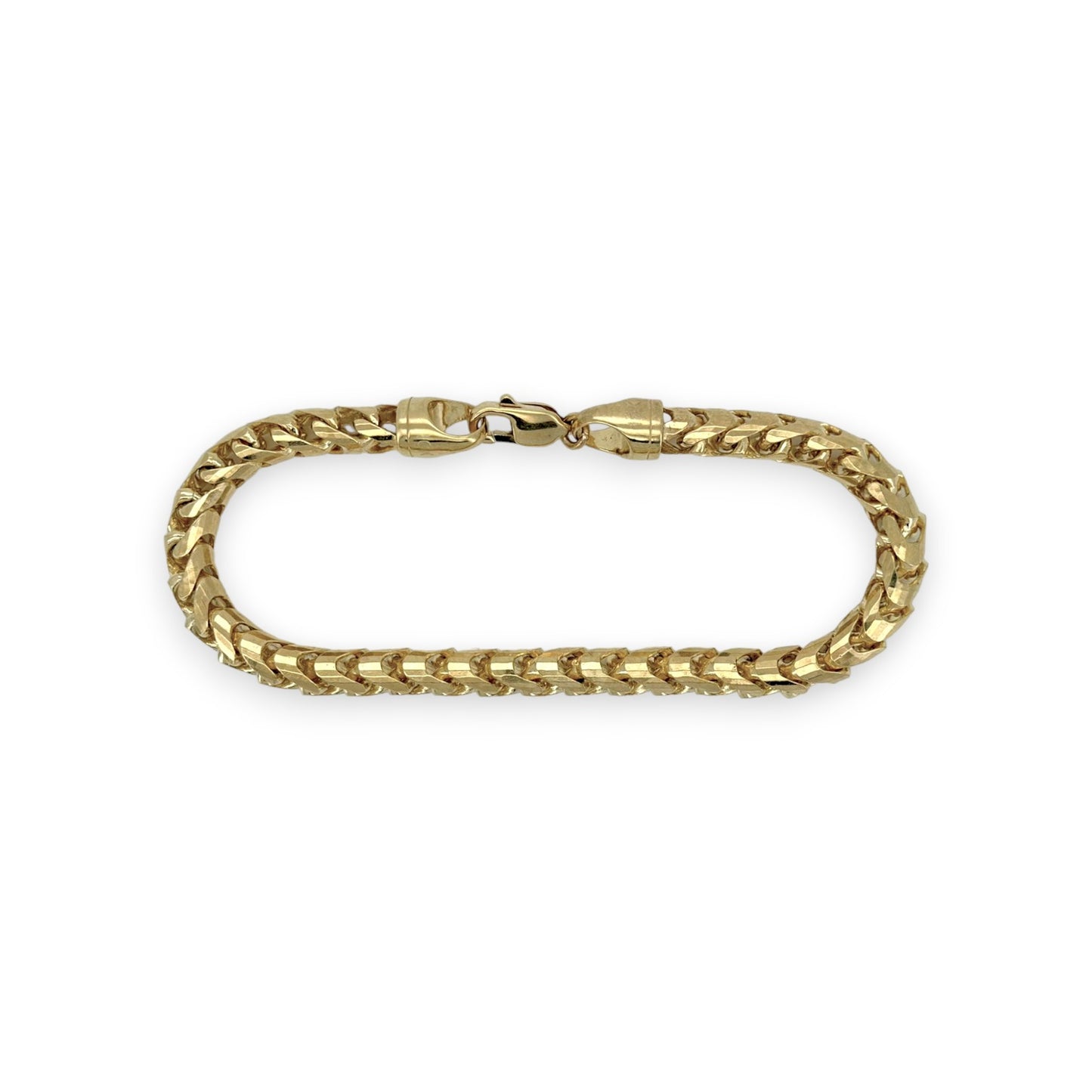 Franco Chain Bracelet 10K Yellow Gold - Solid