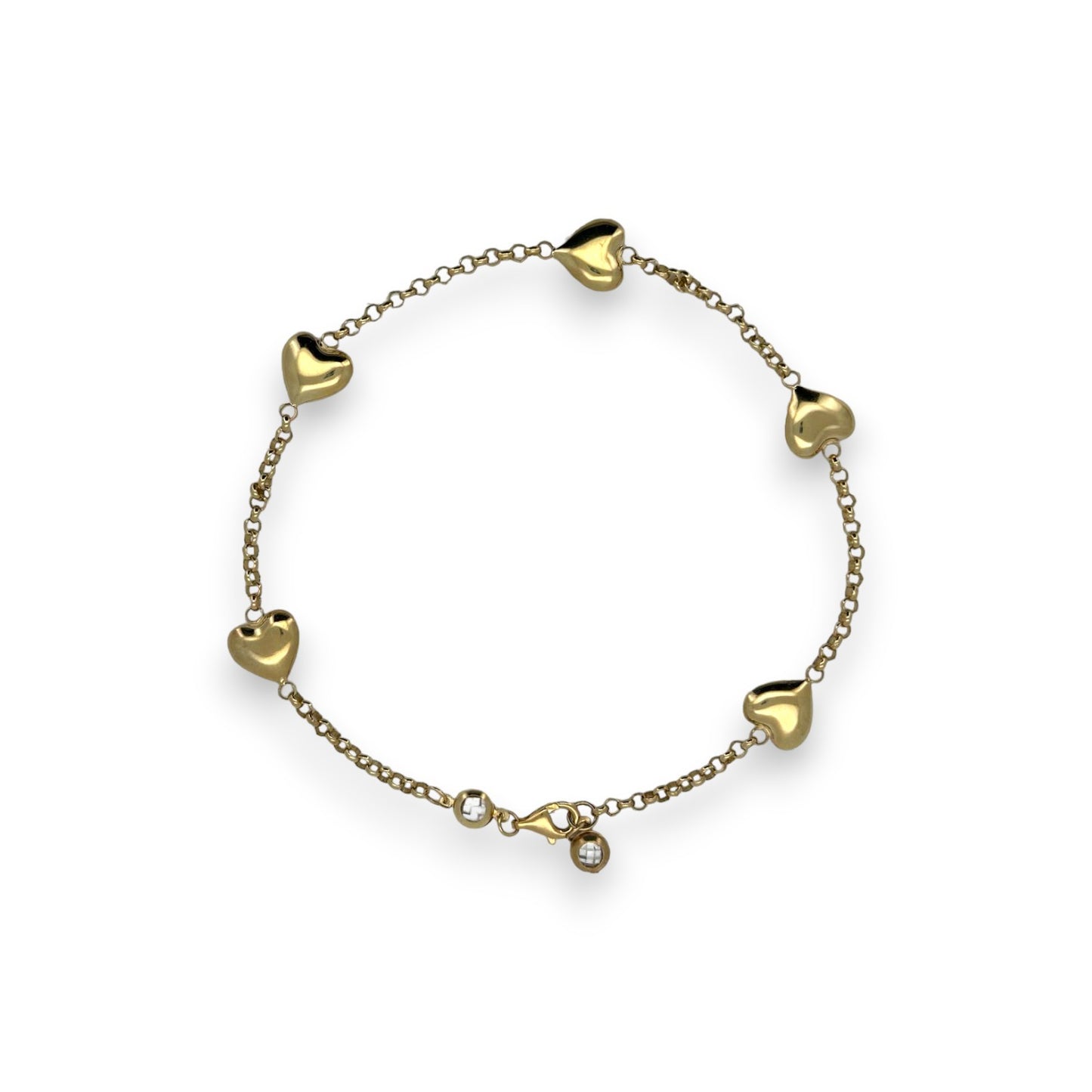 Heart Anklet - 10K Yellow Gold