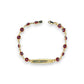 Evil Eye Custom Name Red Bracelet - 14K Yellow Gold