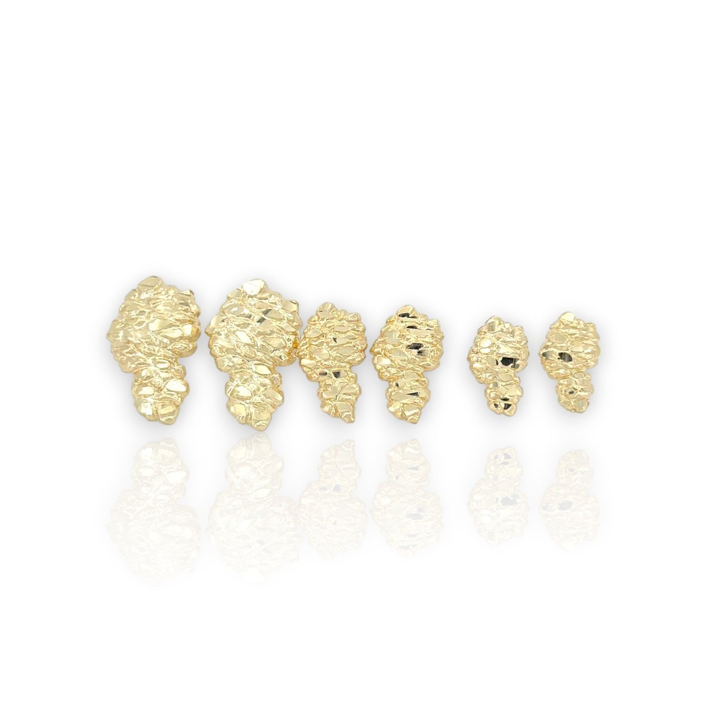 Africa Nugget Earrings - 10K Yellow Gold
