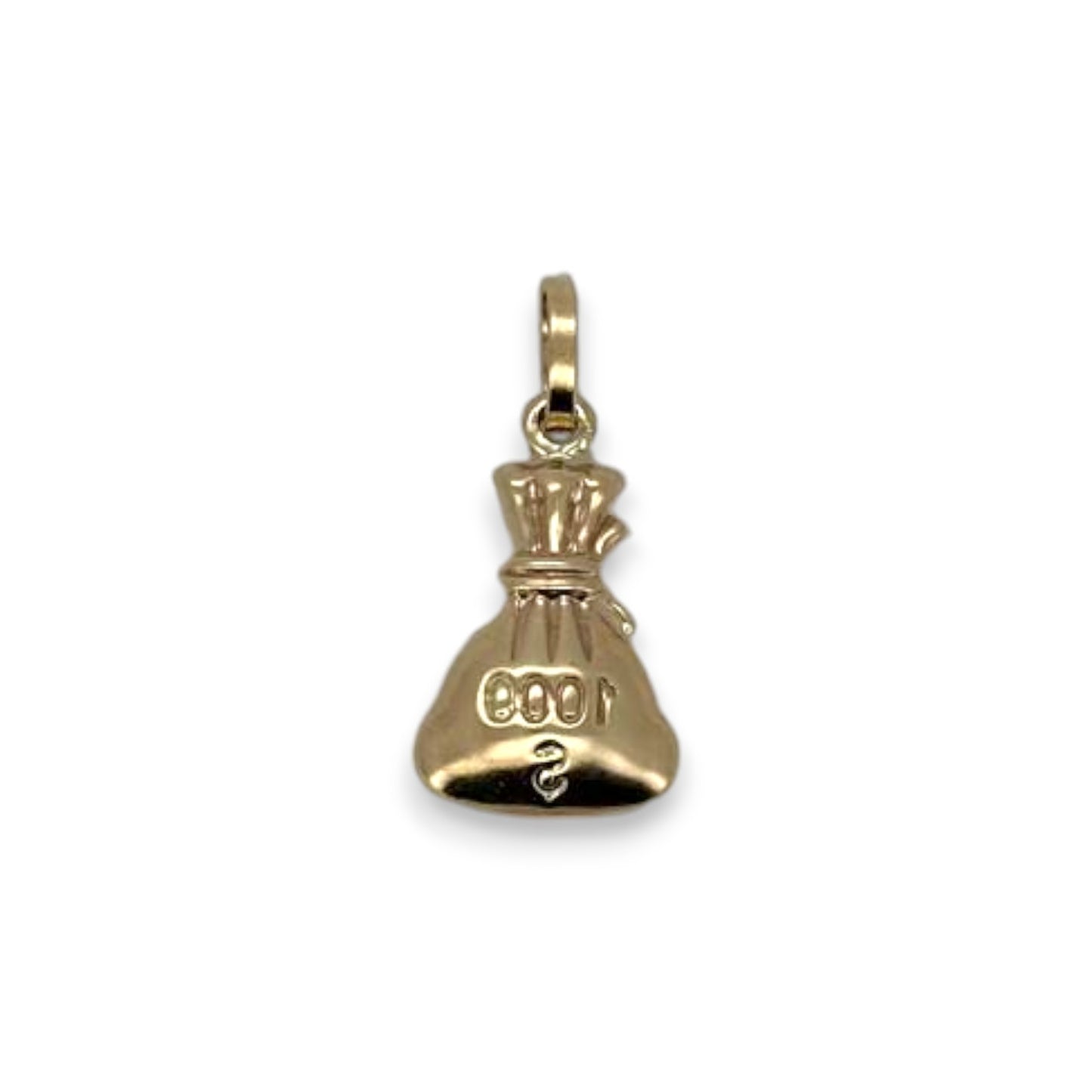 Money Bag Pendant - 14K Yellow Gold