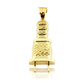 Electrical Plug Textured Pendant - 10K Yellow Gold