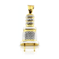 Electrical Plug Two-Tone Pendant - 10K Gold