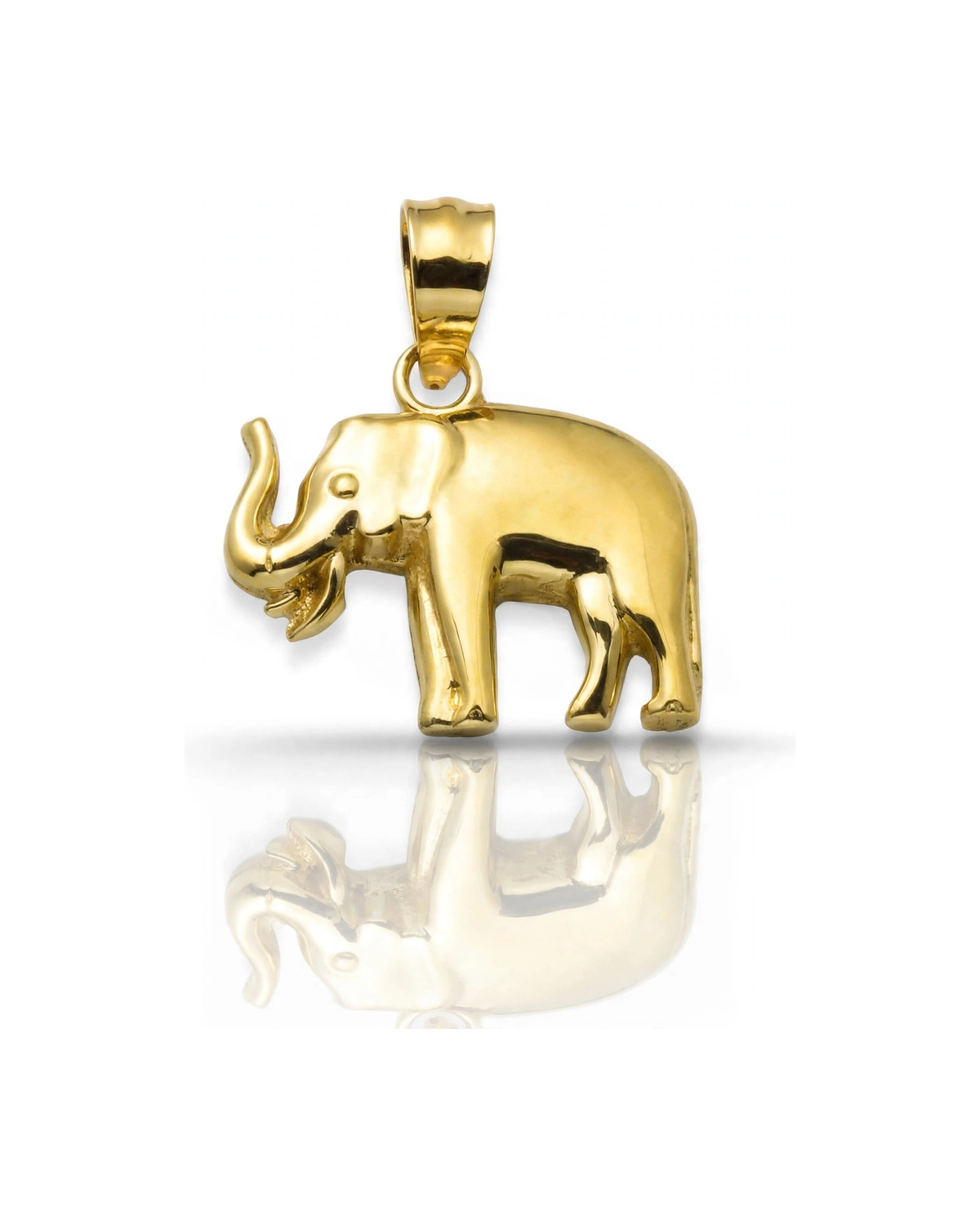 Elephant Pendant Small - 10K Yellow Gold