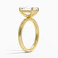 14K Emerald Solitaire — Flat Band