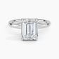 14K Emerald Solitaire — Flat Band