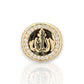 Allah CZ Ring - 14K Yellow Gold