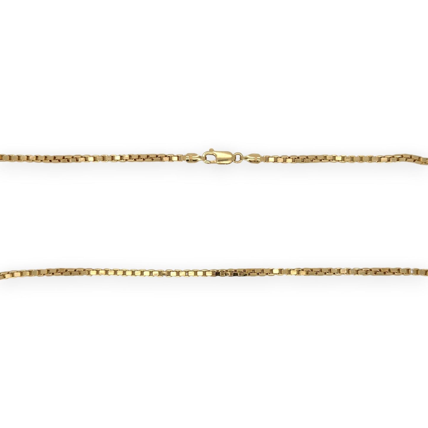 Box Chain Necklace - 10k Yellow Gold - Solid
