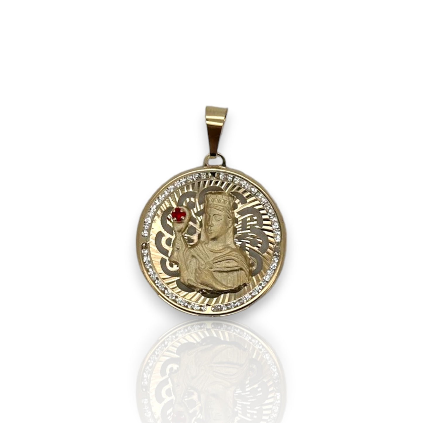 Medallion Virgin Mary - 10K Yellow Gold