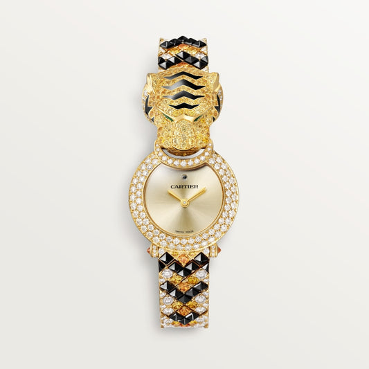 Cartier Animalière Jewelry (Tiger) HPI01655 - 23.6 mm 18K yellow gold, Gold-finish Dial, 18K yellow gold bracelet set