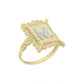 Initials Ring - 10K Yellow Gold