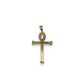 Cross Pendant - 10K Two Tone