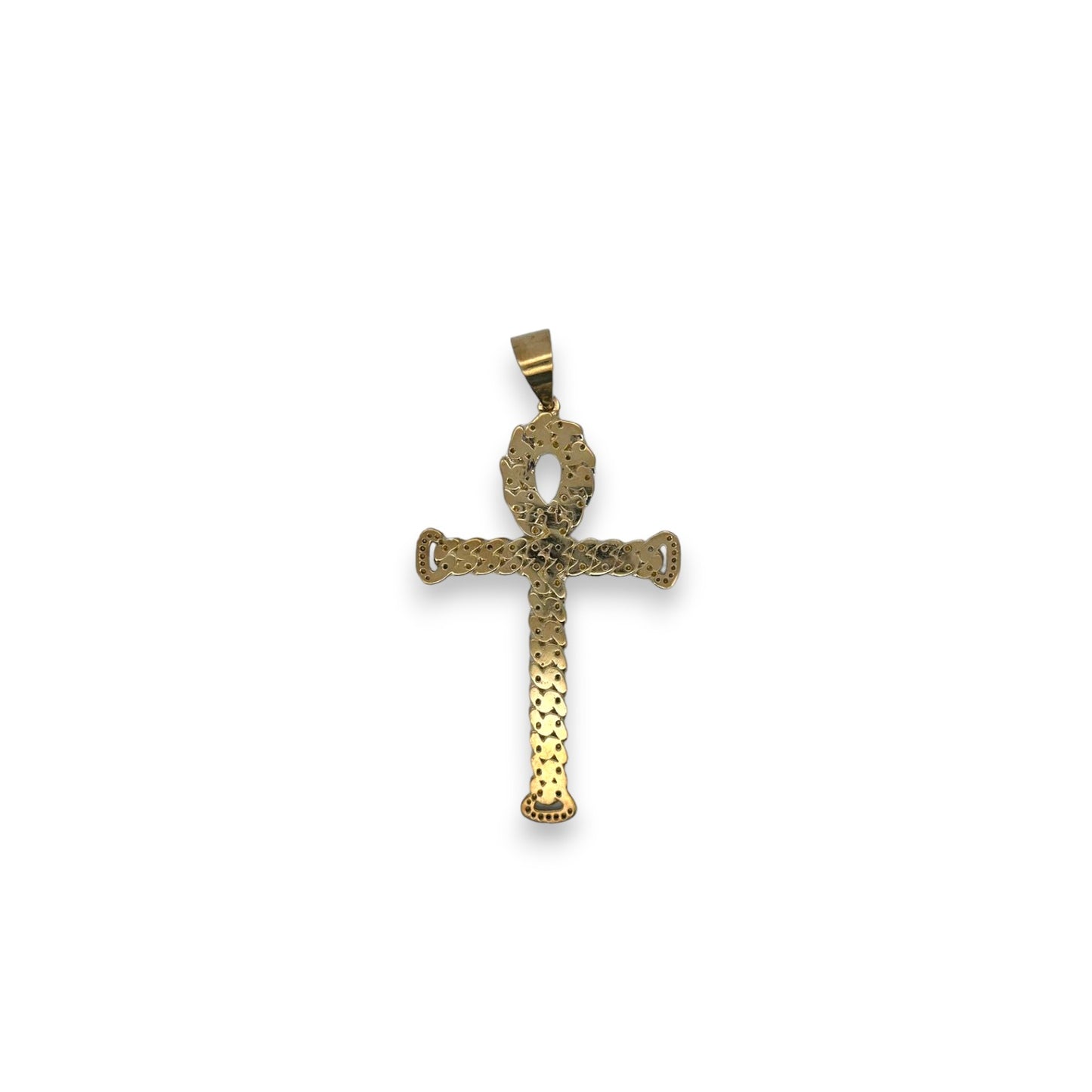 Cross Pendant - 10K Two Tone