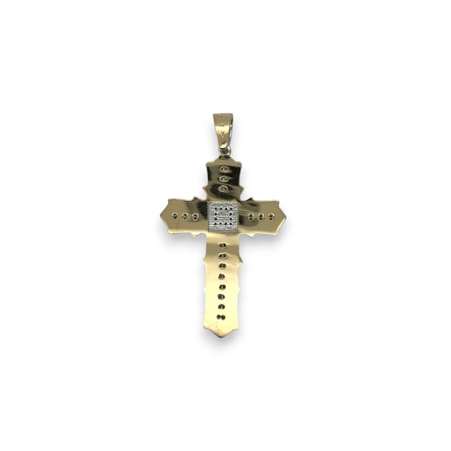 Cross Pendant - 10K Two Tone