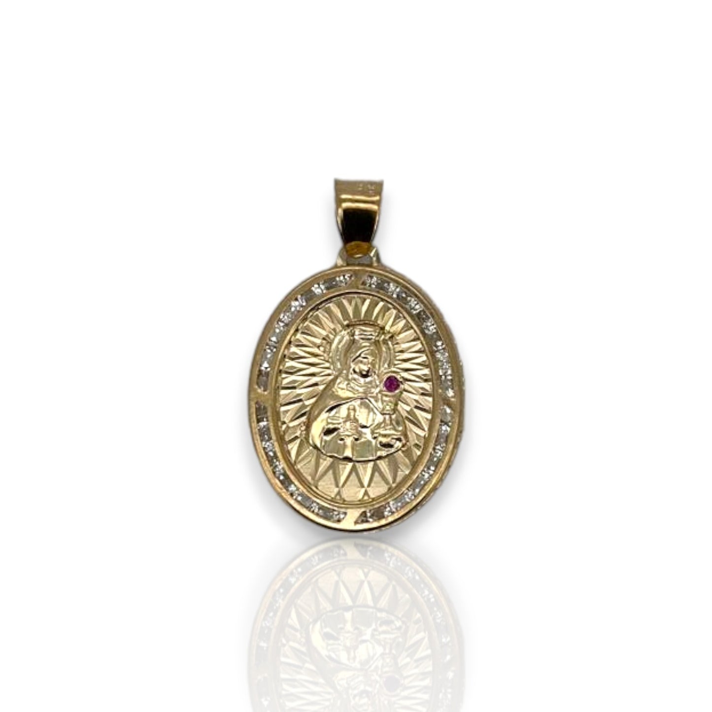 Medallion Virgin Mary - 10K Yellow Gold