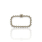 Heart Link Cz Bracelet - 10K Yellow Gold