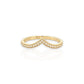 Crown Ring CZ - 10K Yellow Gold