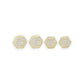 Hexagon ZC Earrings - 10K Yellow Gold