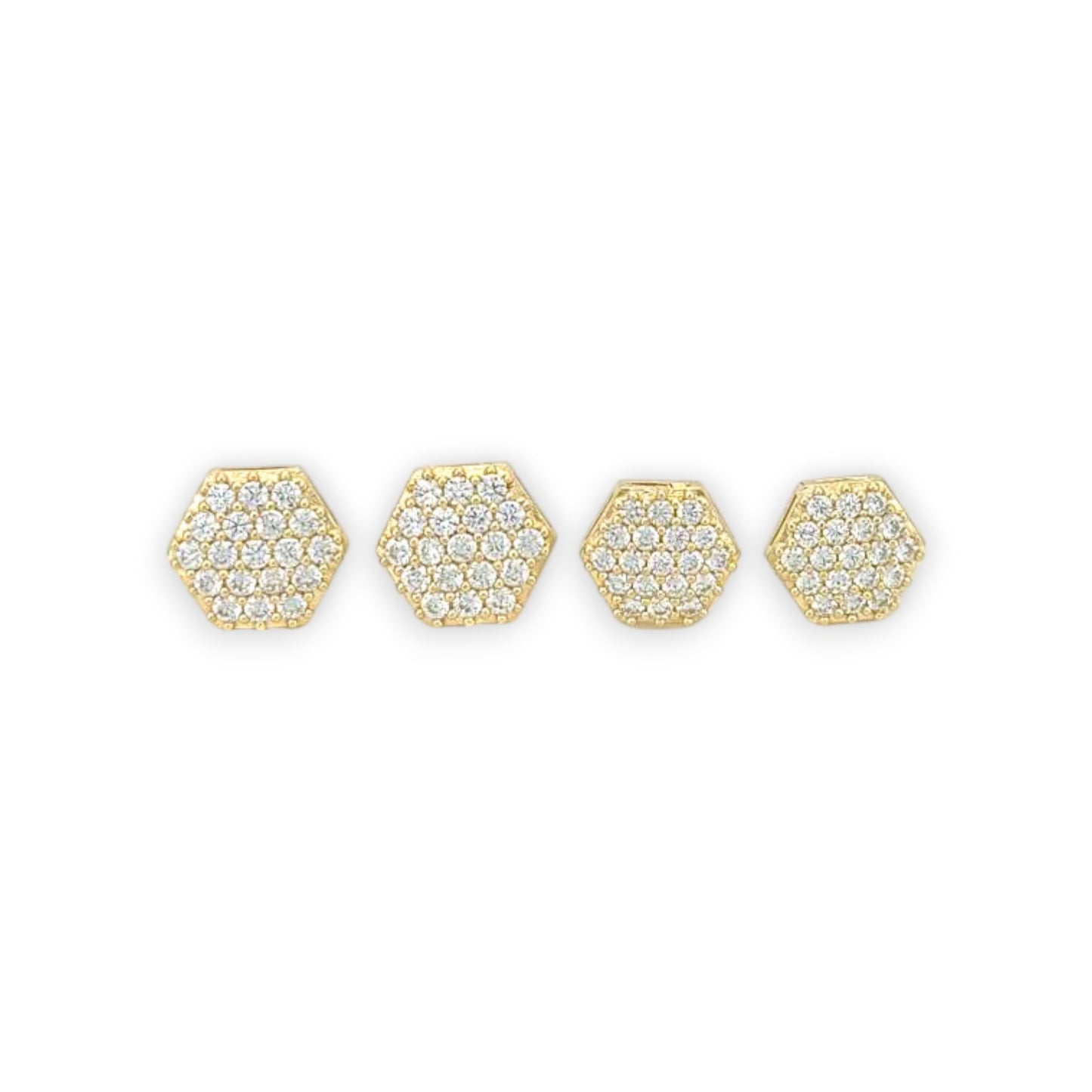 Hexagon ZC Earrings - 10K Yellow Gold