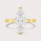 14K Marquise Solitaire — Flat Edge