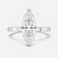 14K Marquise Solitaire — Flat Edge