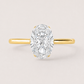 14K Oval Solitaire — 6 Prong Tulip (Made to Order)