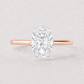 14K Oval Solitaire — 6 Prong Tulip (Made to Order)