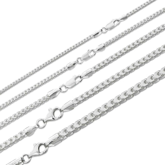 Franco Link Chain Necklace - 925 Sterling Silver