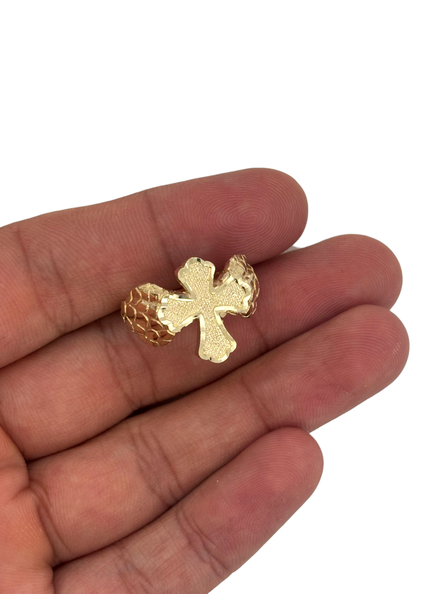 10K Solid Gold Cross Nugget Ring – Religious Gold Jewelry