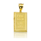 Gold Bar Pendant with Fine Gold Bar Design - 10K Yellow Gold