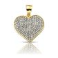 Heart Pendant with CZ Pavé - 10K Gold