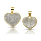 Heart Pendant with CZ Pavé - 10K Gold