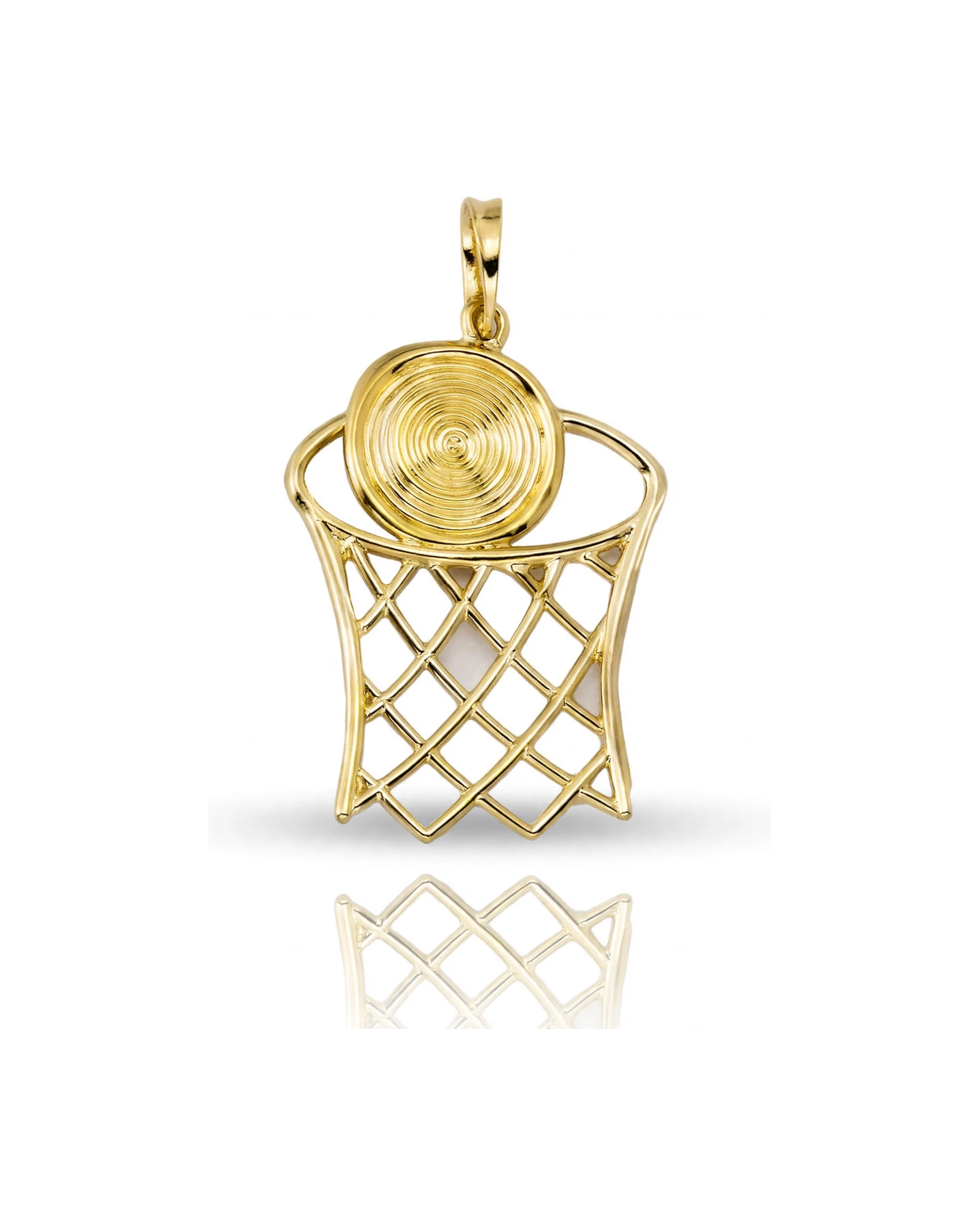 Basketball Hoop Pendant Net Only Mini - 10K Yellow Gold