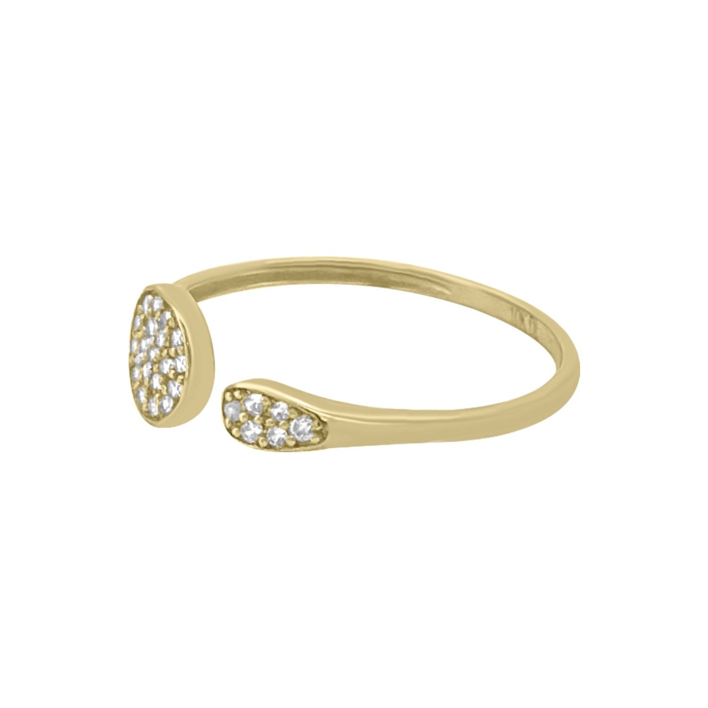 Infinity Ring CZ - 10K Yellow Gold