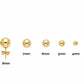 14k Yellow Gold Ball Stud ,White Gold ,Rose Gold Ball Stud Earrings, Minimalist Unisex Style