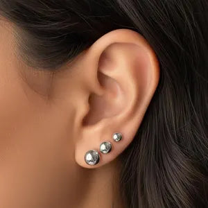 14k Yellow Gold Ball Stud ,White Gold ,Rose Gold Ball Stud Earrings, Minimalist Unisex Style