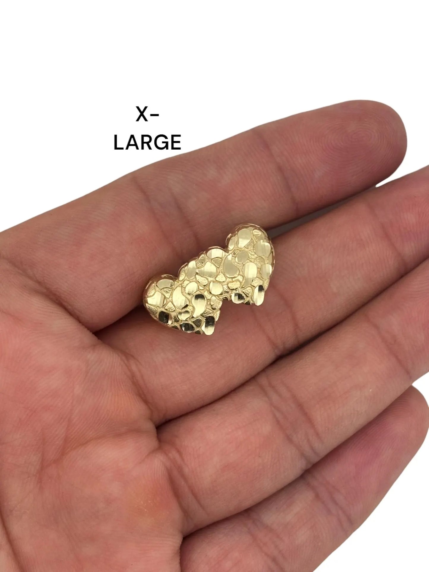 10K Solid Gold Double Heart Nugget Ring Multiple Sizes– Love Heart Ring for Women & Girls – All Ring Sizes – Jewelry
