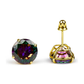 14K Yellow Gold Mystic Topaz CZ Stud Earrings with Screw Back - 3mm to 8mm
